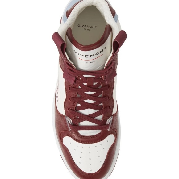 Givenchy Paris Logo Mesh Leather Off-White Street High-Top Fashion Sneakers NWT - Picture 14 of 14